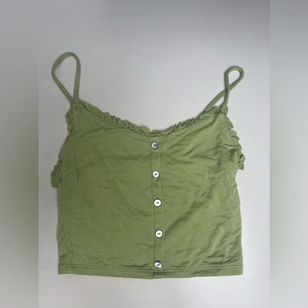 Pac Sun Green Croped Tank Top